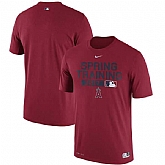 Men's Los Angeles Angels of Anaheim Nike Red 2017 Spring Training Authentic Collection Legend Team Issue Performance T-Shirt,baseball caps,new era cap wholesale,wholesale hats